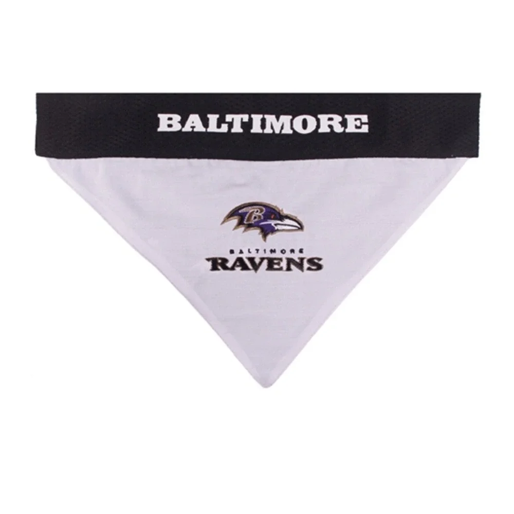 NFL Dog Bandana‎ Baltimore Ravens Reversible Pet Bandana 2 Sided NWT Size S/M